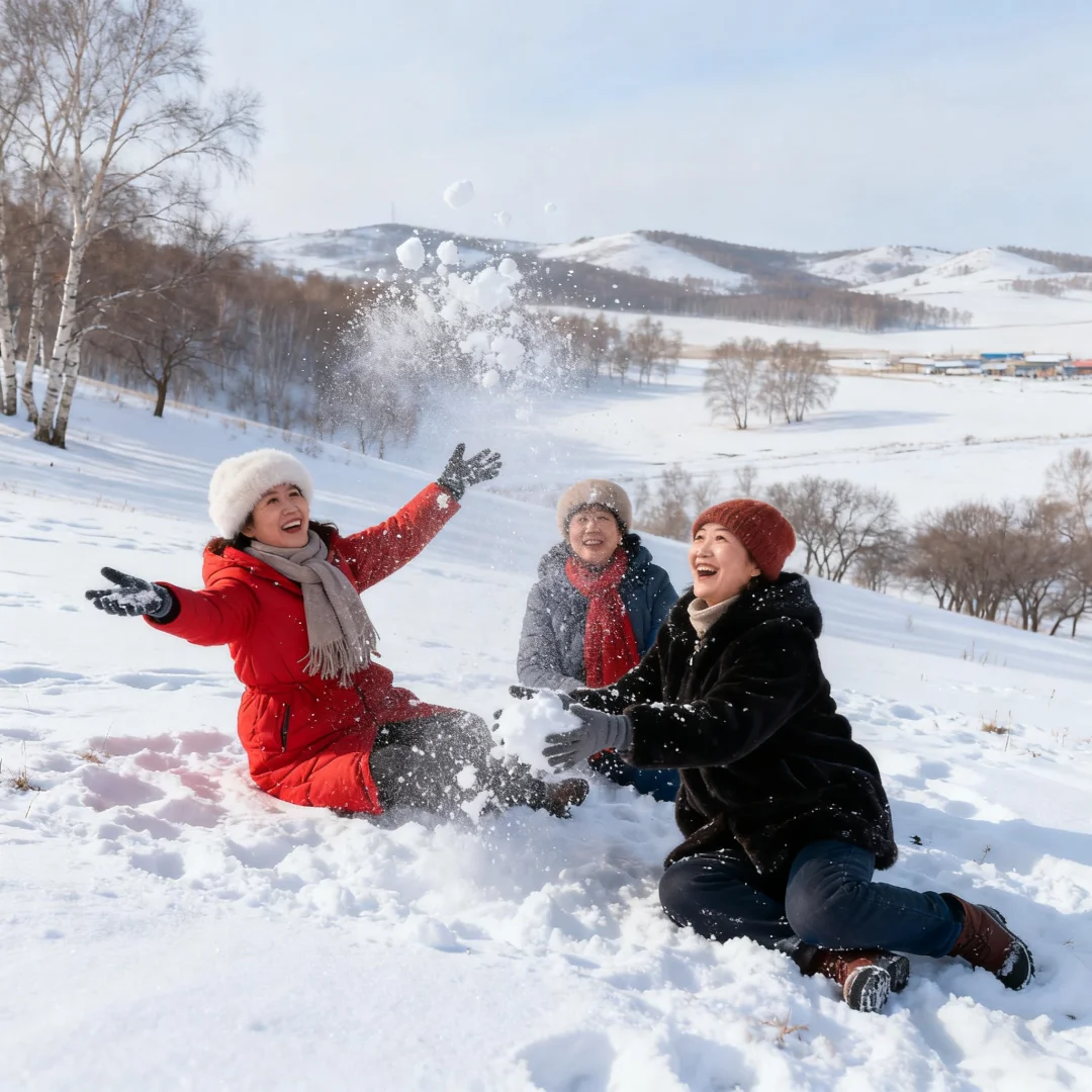 被乌兰布统的冬雪美哭了！
