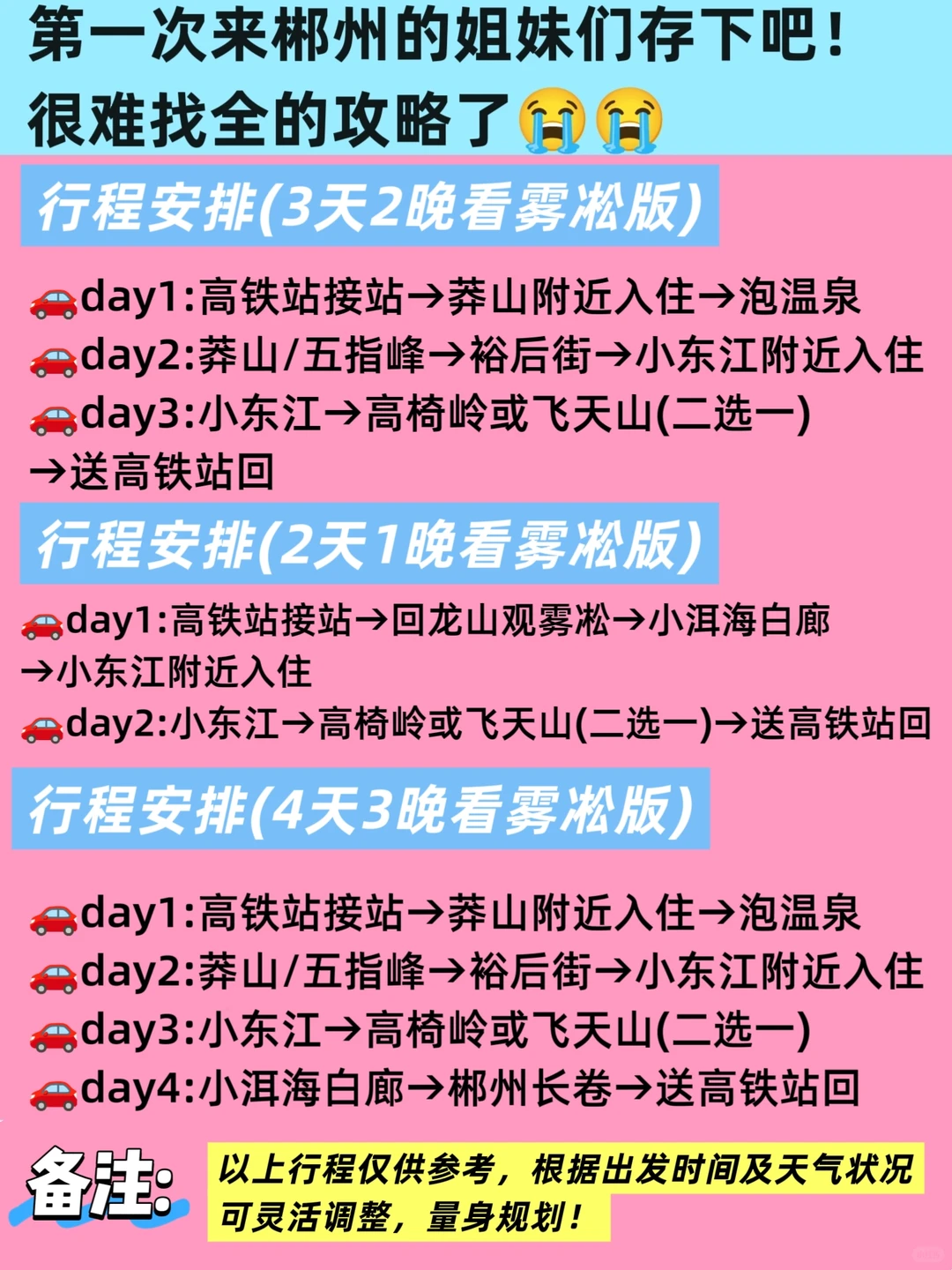 送给冬季来郴州旅游的姐妹👭看完不求人