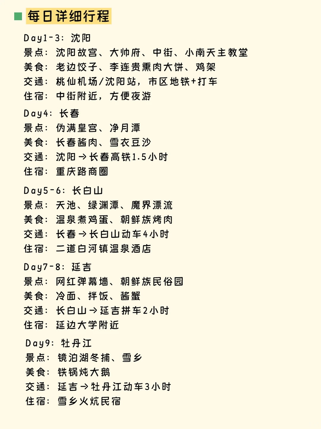 东北三省旅游地图🗺️攻略