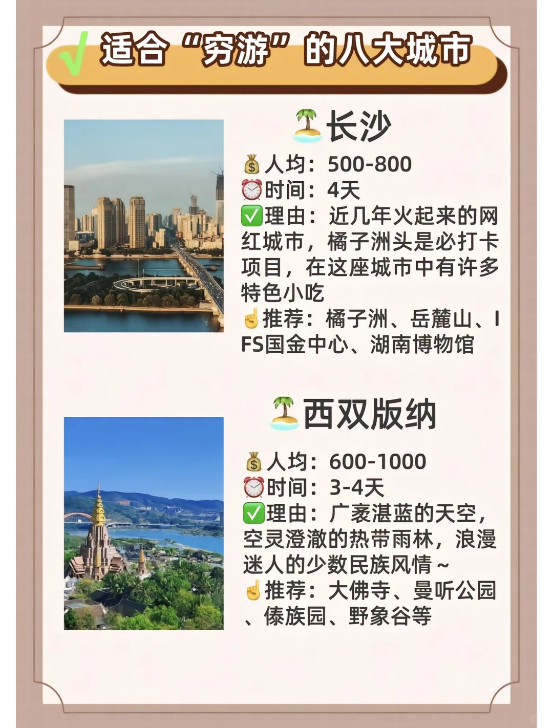 穷游攻略,这些城市性价比超高!