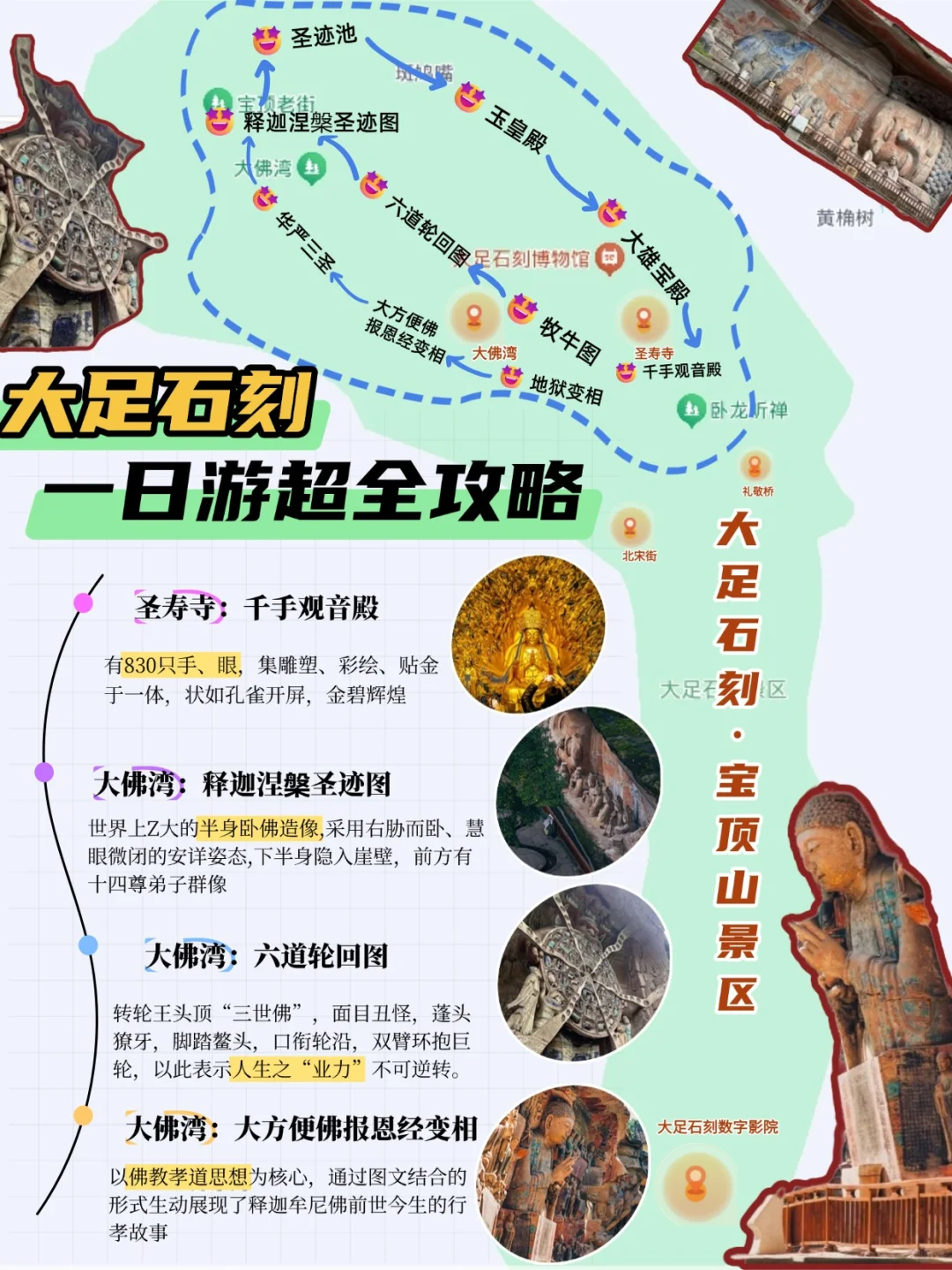 悄悄公开💥大足石刻一日纯玩团超全攻略❗