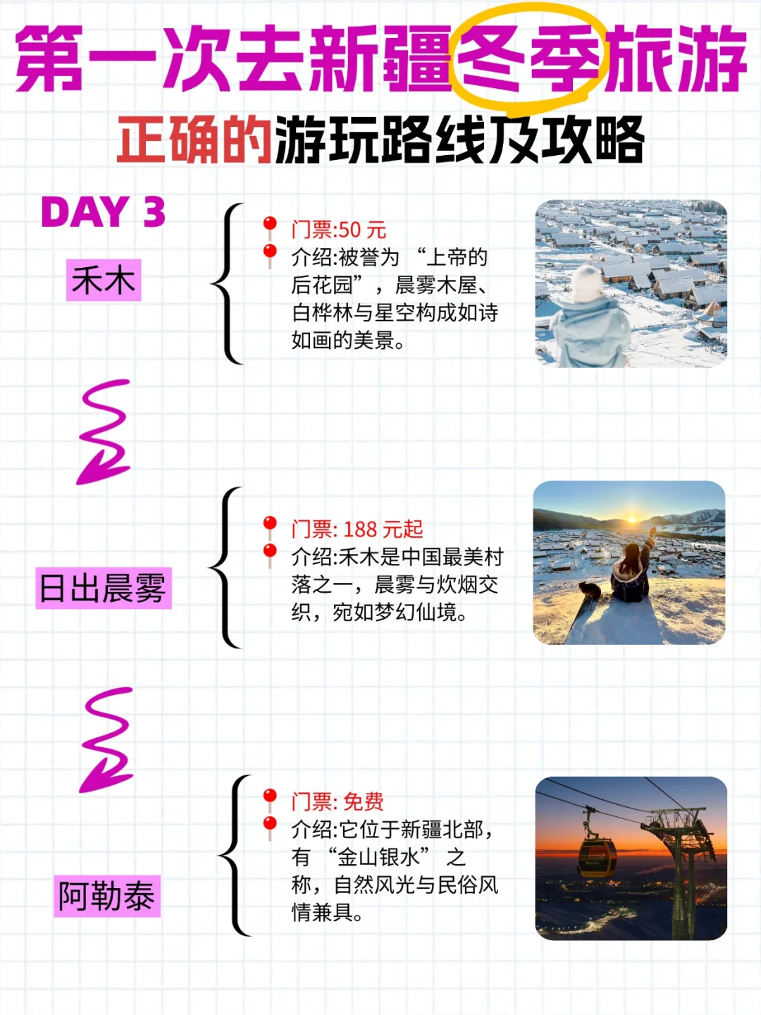 北疆旅游阿勒泰环线3天路线+玩雪+晨雾攻略
