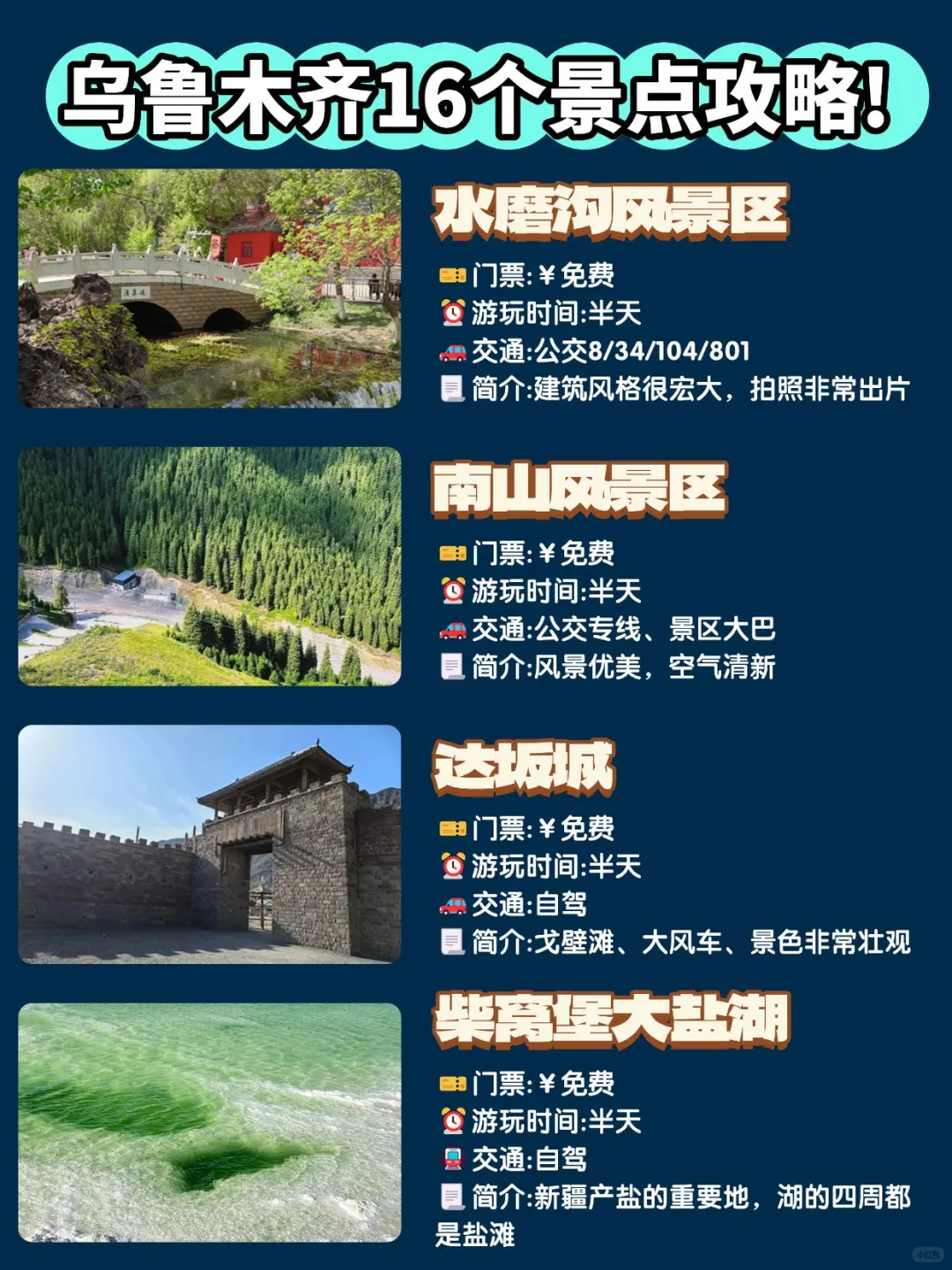 乌鲁木齐必玩的16个景点攻略地图🗺️合集