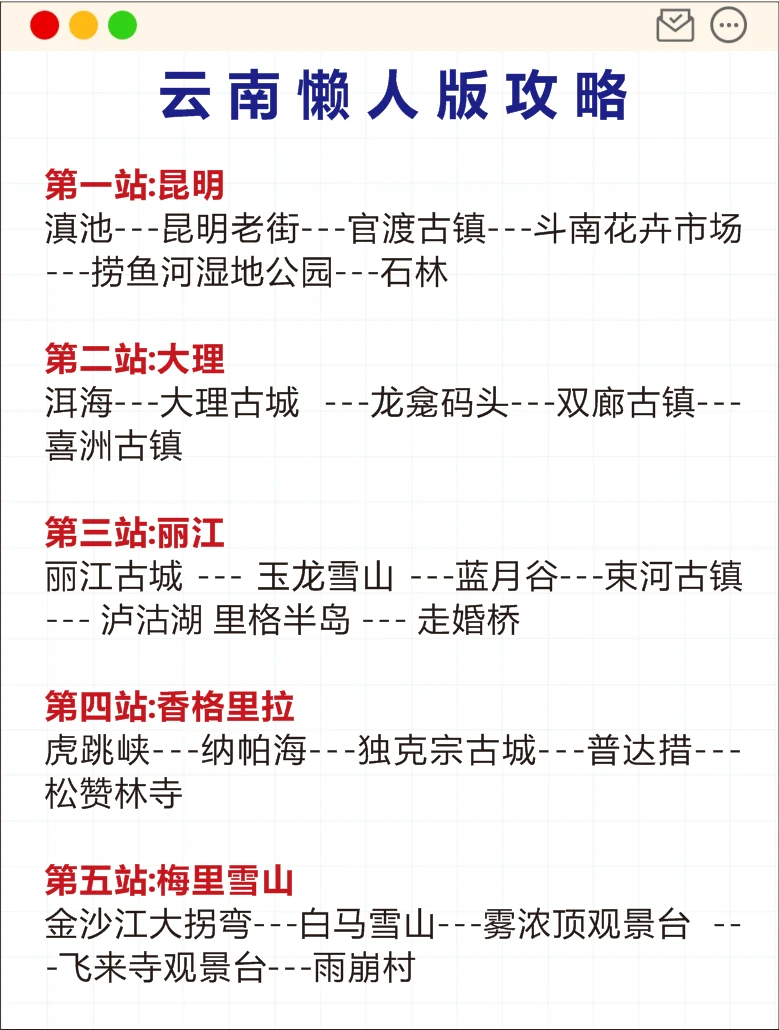 懒人版云南旅游攻略❗️❗️