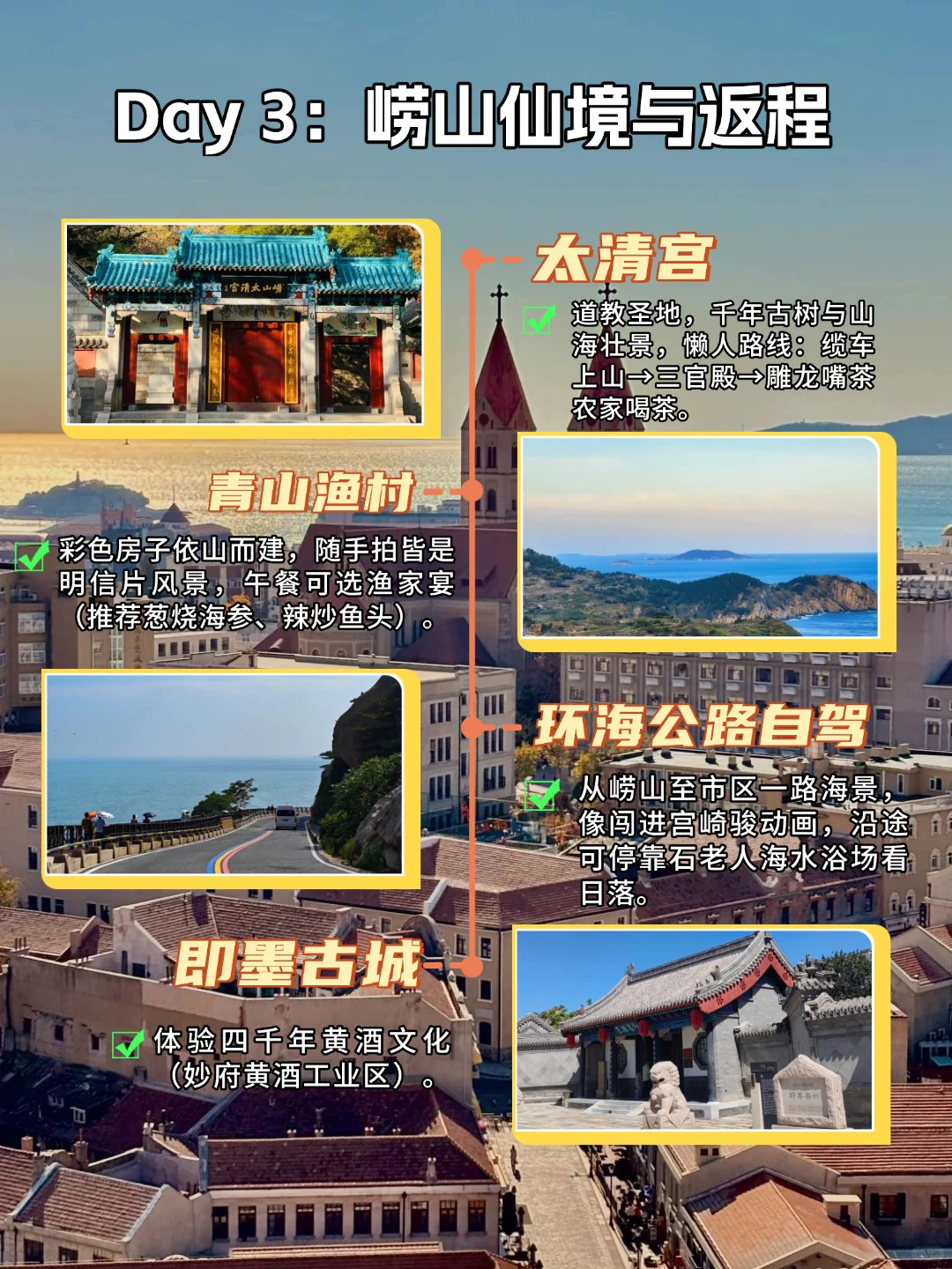 用AI做青岛旅游攻略🌊躺平玩3天