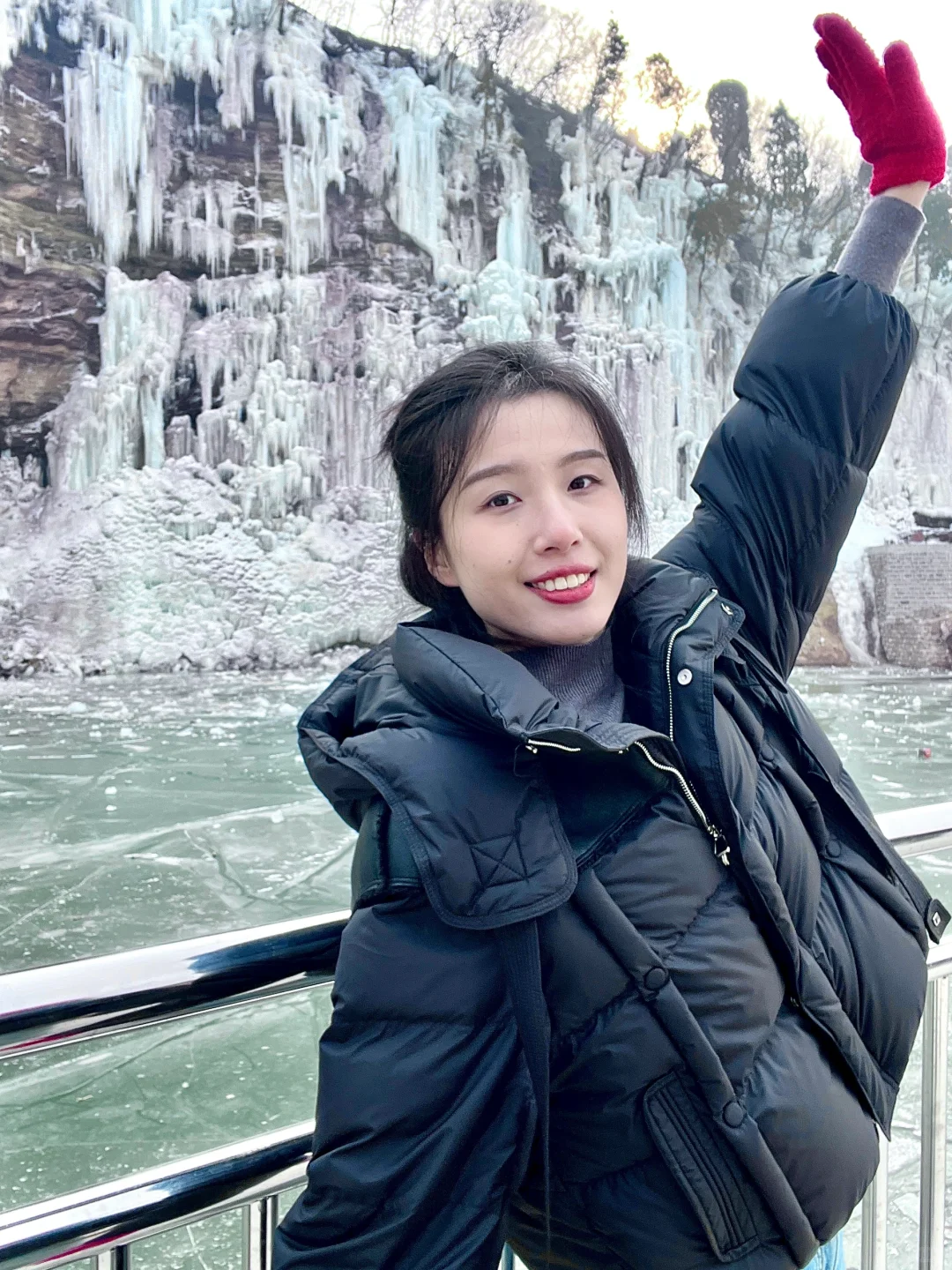 不是冰岛，是济南莱芜红崖村冰瀑布💙🩵🤍❄️