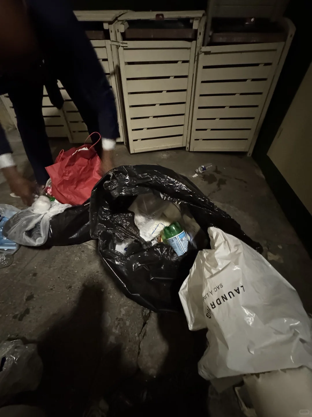 在法国旅游连夜翻了10包垃圾袋