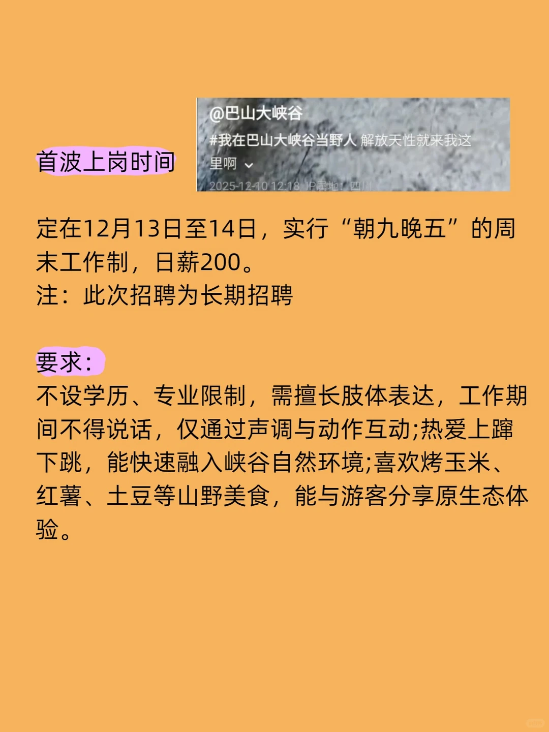 四川一景区招野人啦！！！