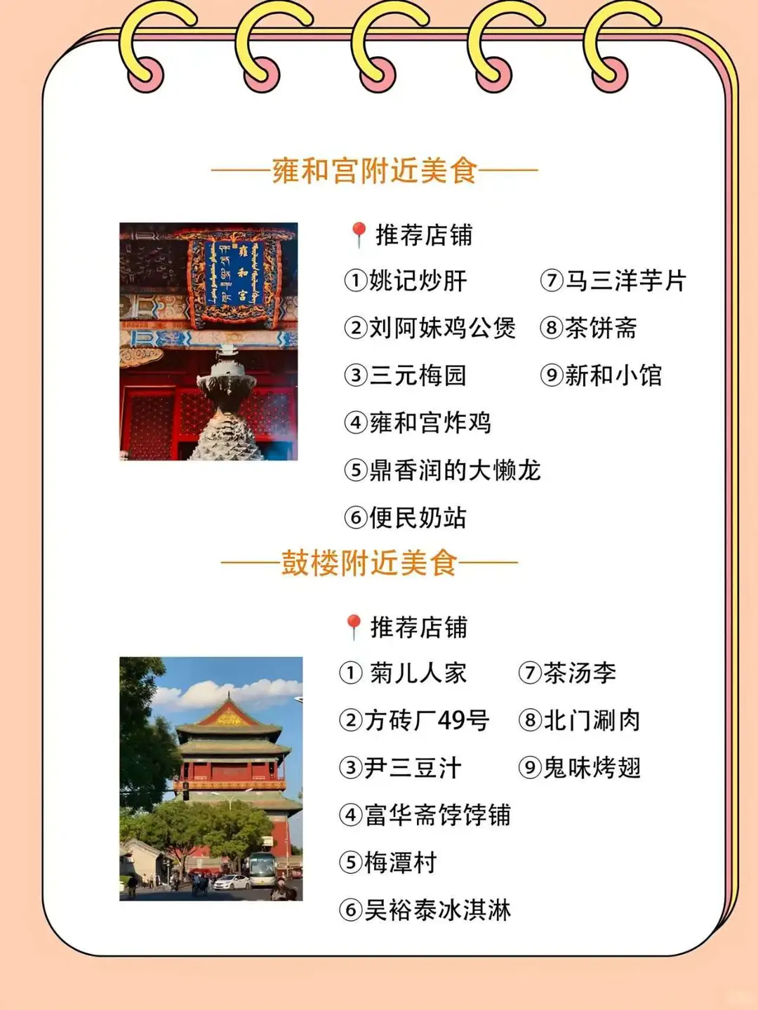 北京土著喊你收藏！按景点吃遍老北京美食√