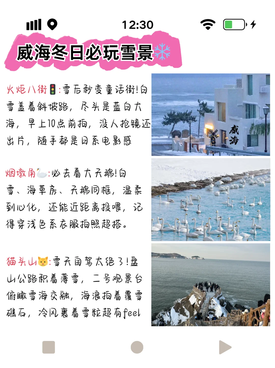 2025冬日去威海攻略来了!(靠谱版)