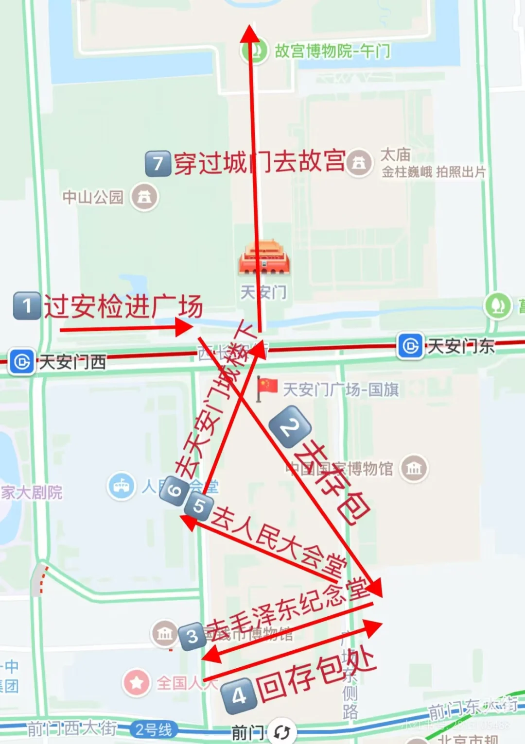 天安门广场周边景点怎么玩可以少走冤枉路