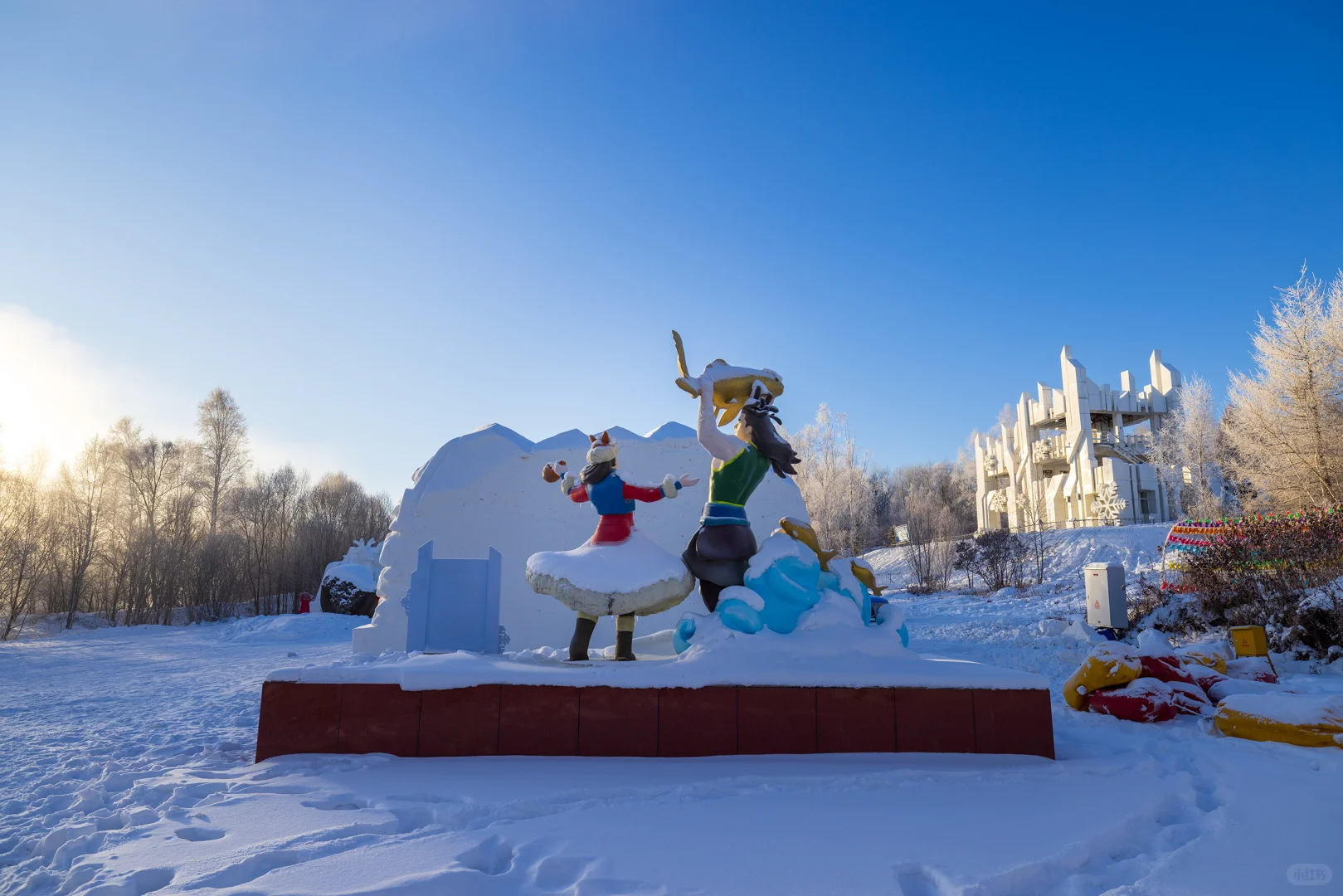 零下30℃的冰雪雾凇童话世界