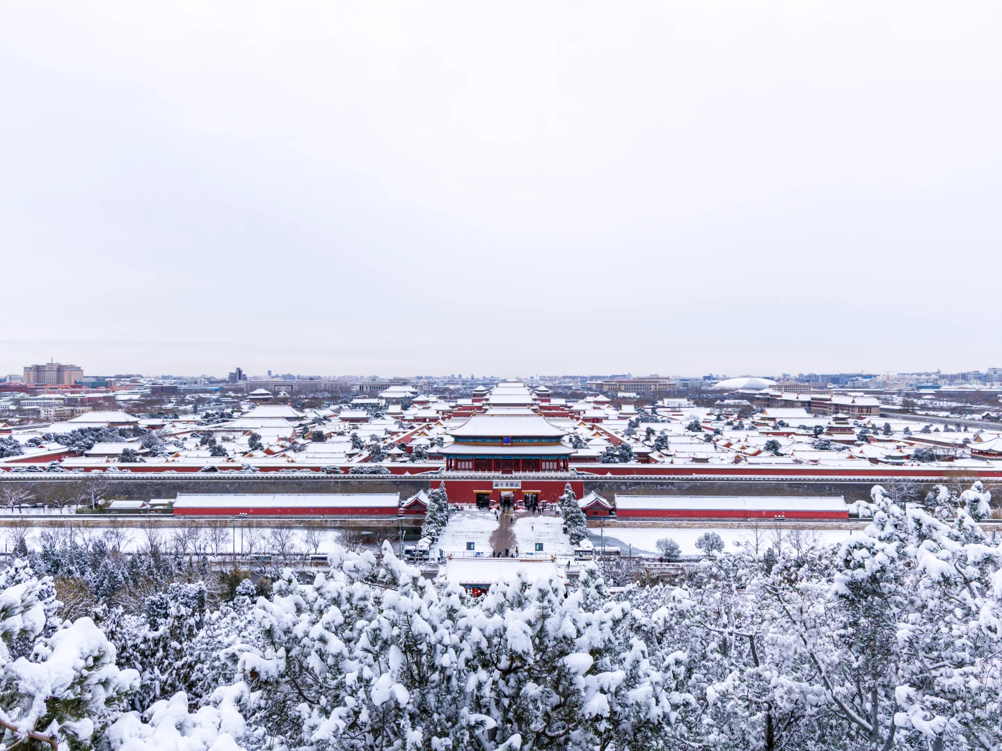 大雪后~约不上故宫的都给我去景山！