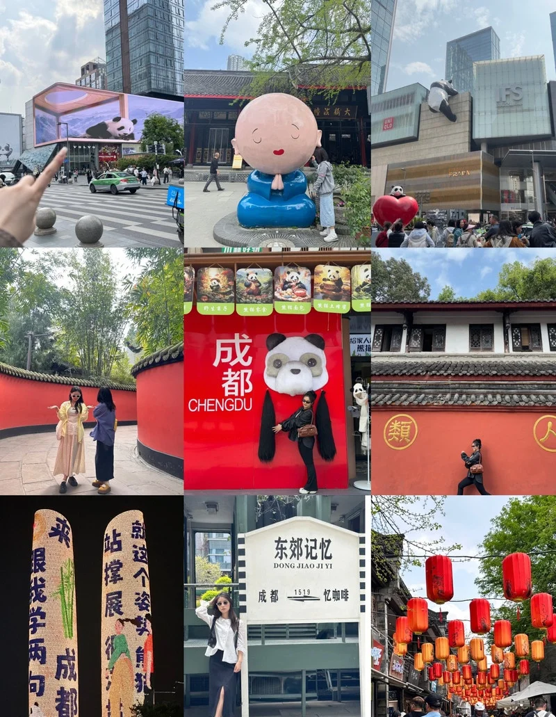 成都旅行不绕路手绘地图｜景点美食一键打卡