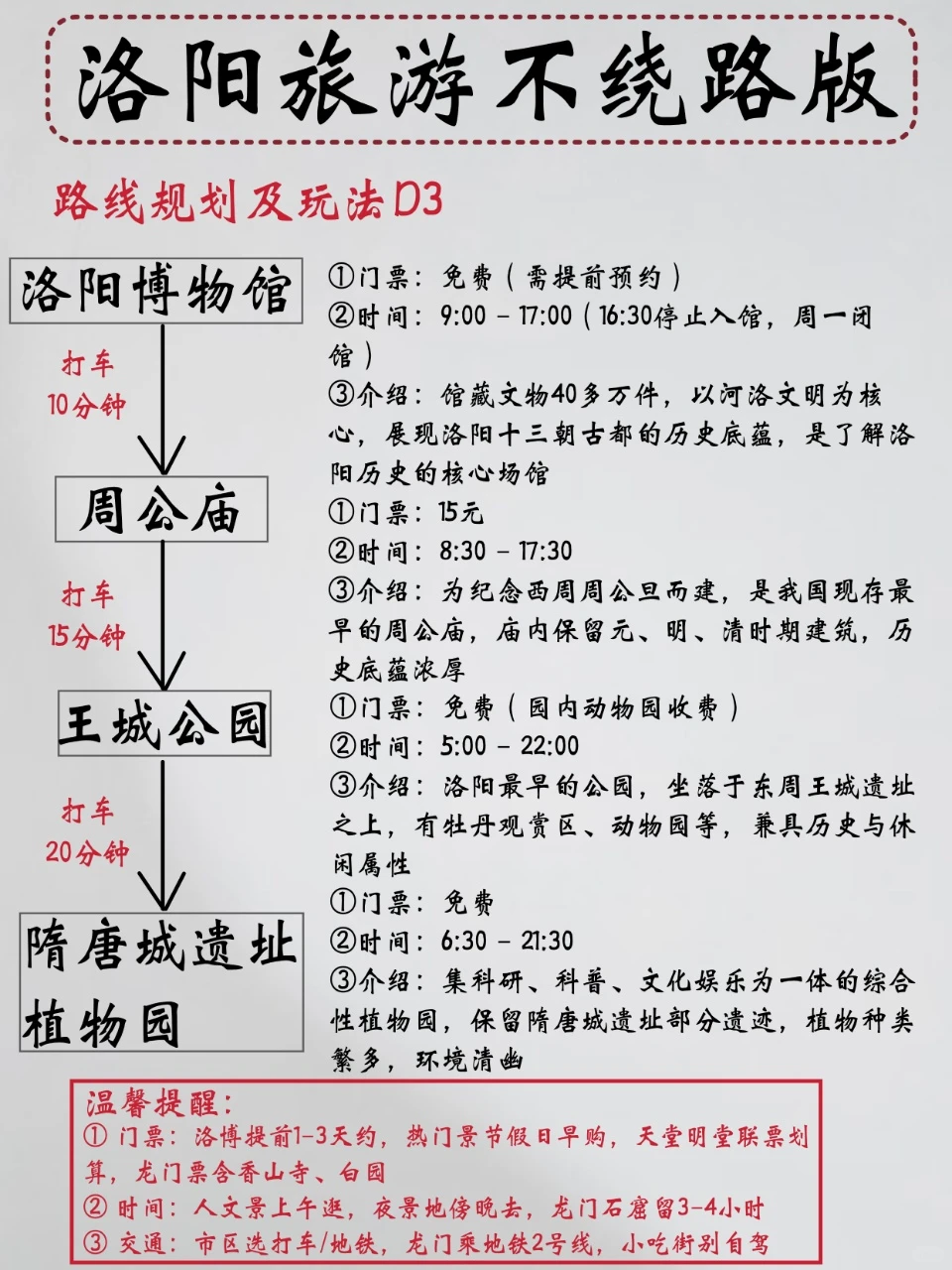 洛阳三天两晚｜不绕路攻略直接抄🔥 来洛阳玩