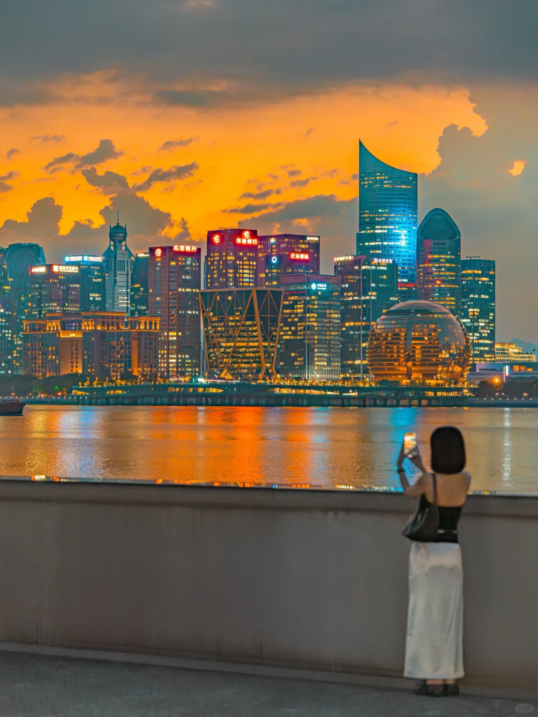 比起西湖🍃我更爱杭州钱塘江夜游citywalk❤️