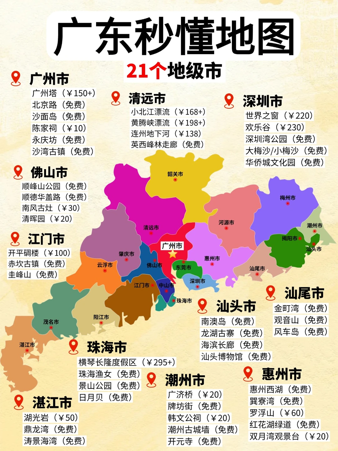 🌟 广东秒懂地图｜周末去哪玩？