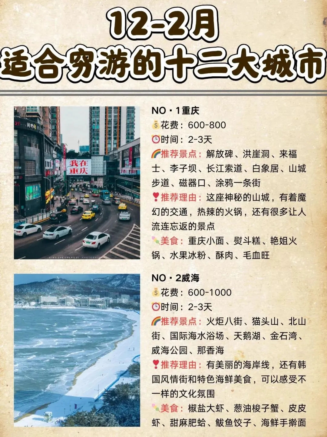 12-2月适合“穷游”的12大城市