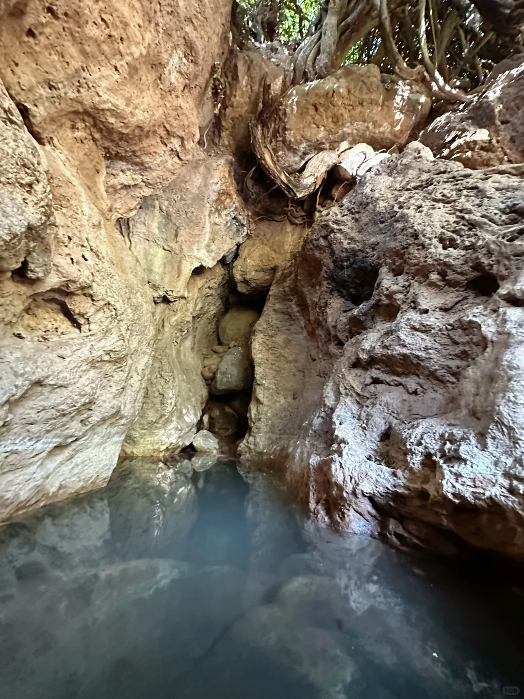 野温泉记|山洞里居然有个野温泉