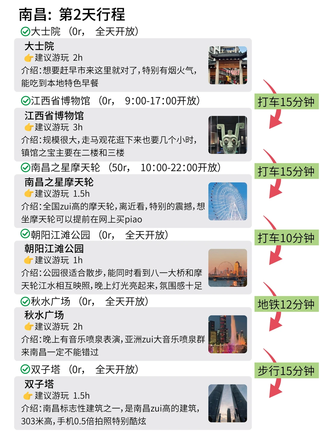 被自己做的南昌旅游攻略满意到睡不着。。。