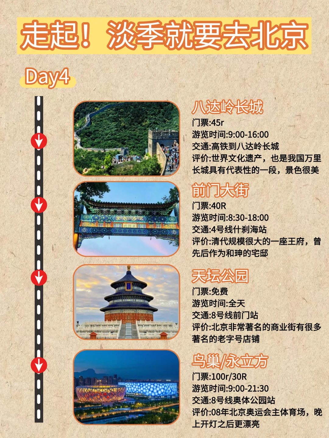 🌟北京4天3晚｜不绕路纯玩精华帖‼️