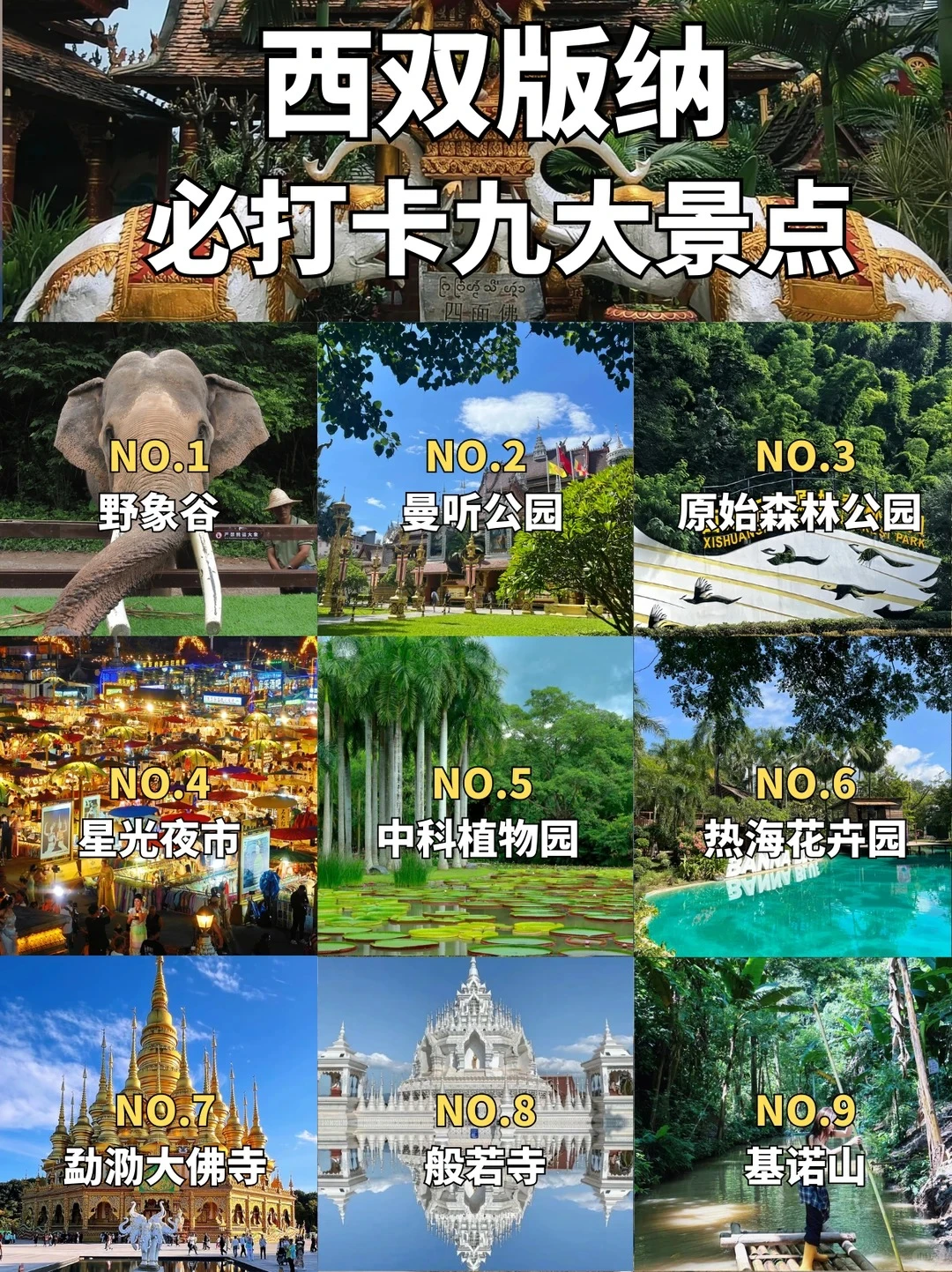 版纳这9个景点必打卡🔥第一来直接玩✨