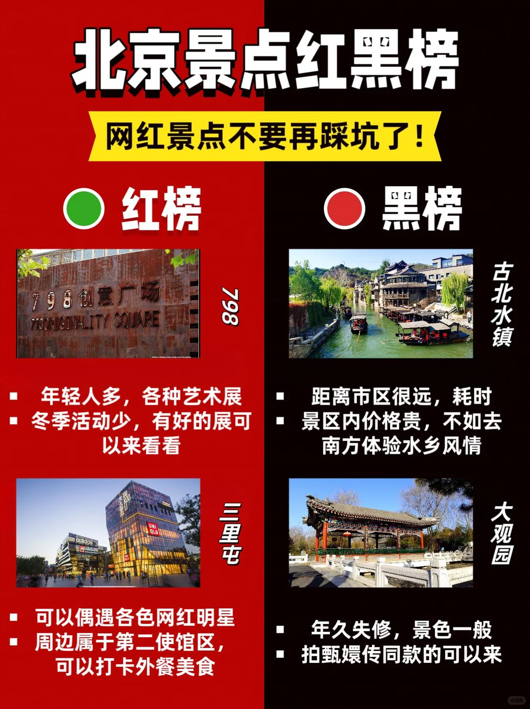 北京景点红黑榜 | 网红避雷指南🌟