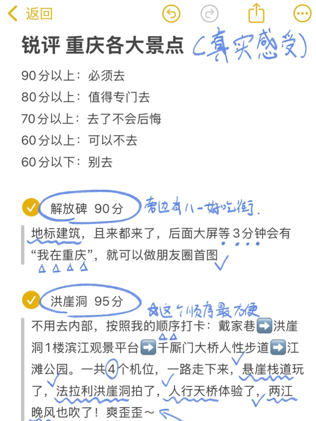 11.5重庆已回，纯主观！锐评！重庆各大景点（附