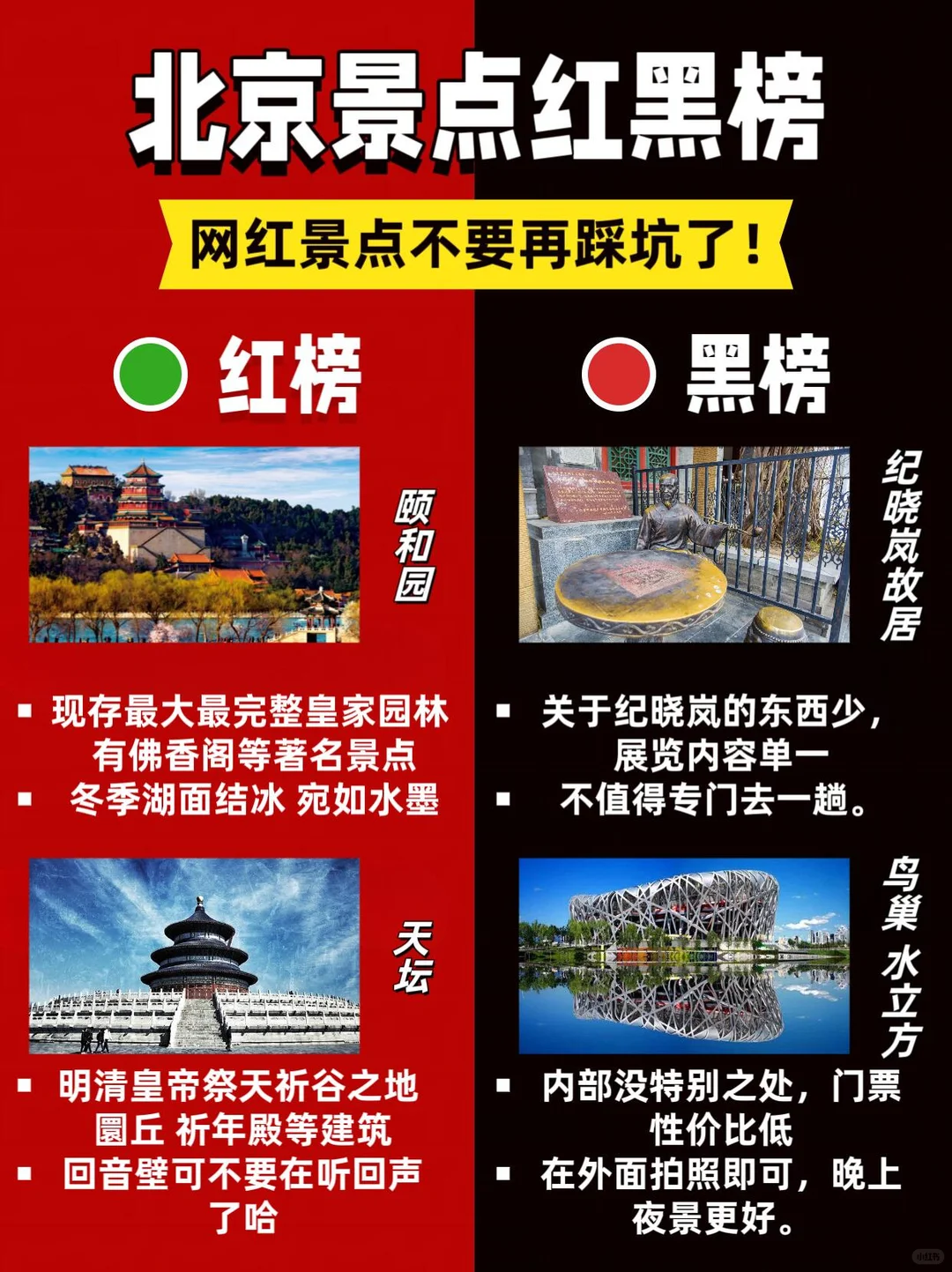 北京景点红黑榜 | 网红避雷指南🌟