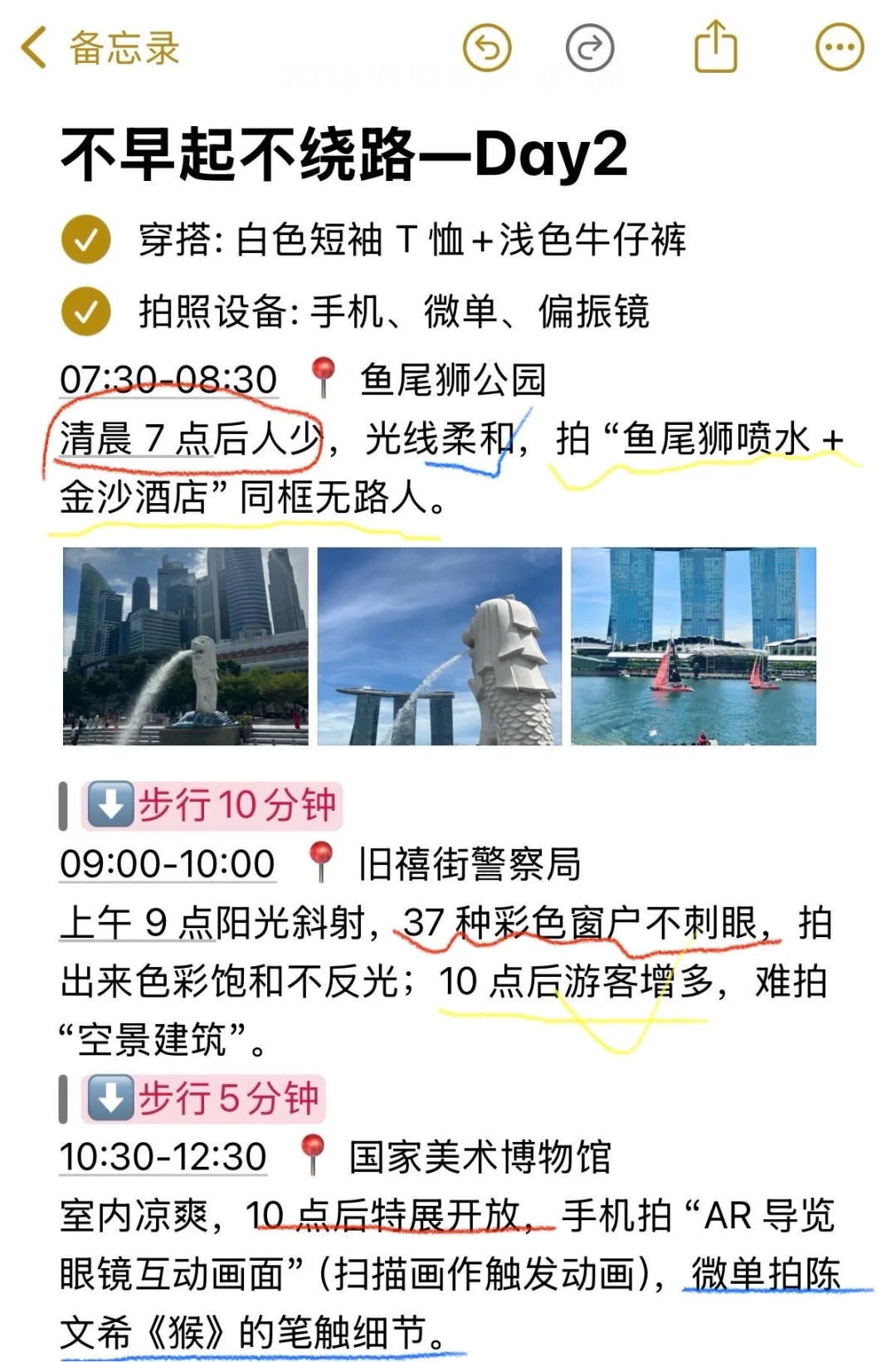 本J人对自己做的新加坡旅行攻略满意到睡