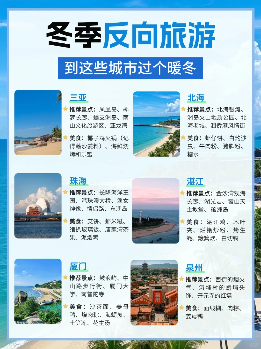 中国12大暖冬目的地❄一起过个20°的冬天