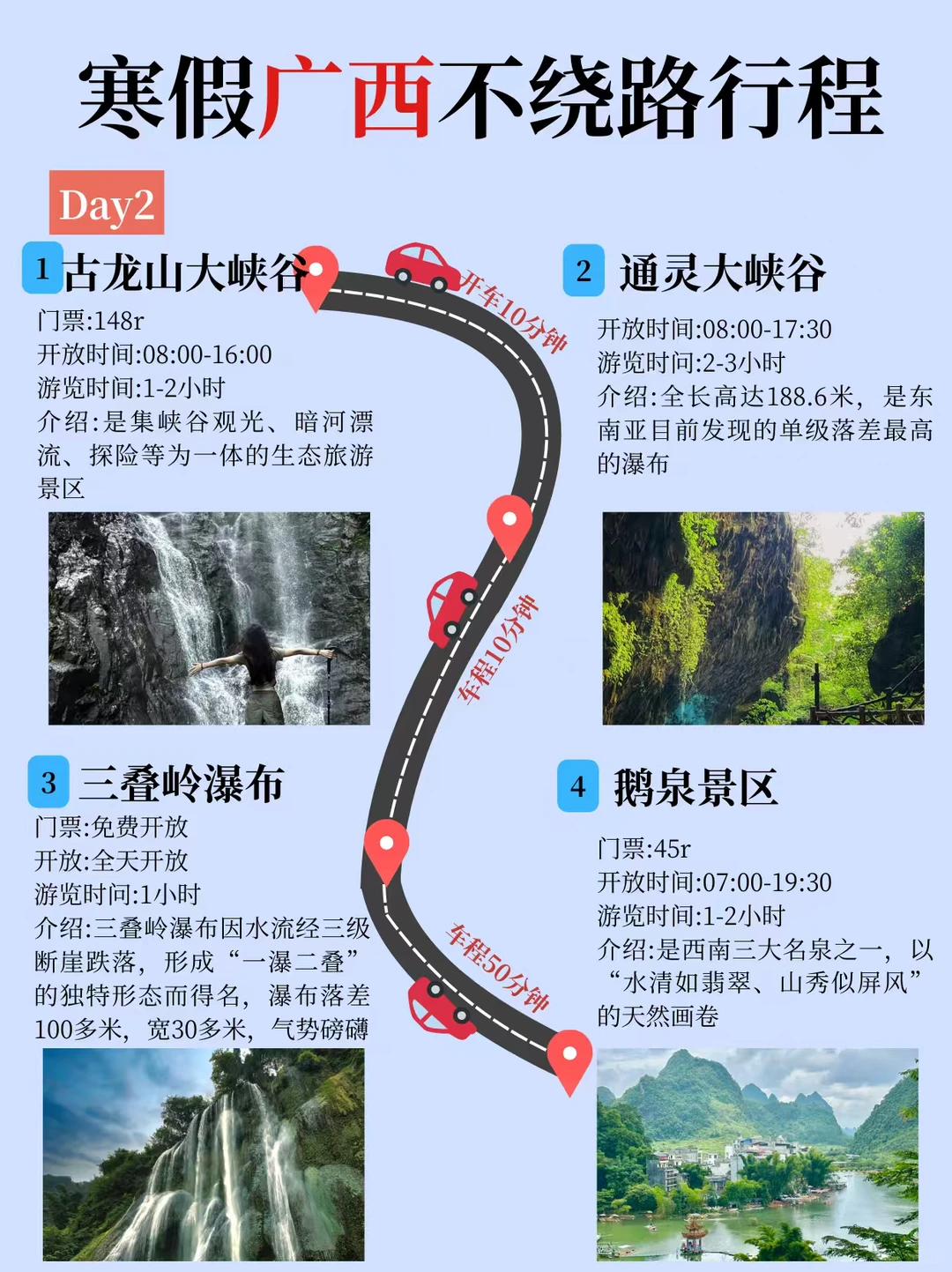 广西旅游懒人攻略，不爱做攻略的宝子快来看