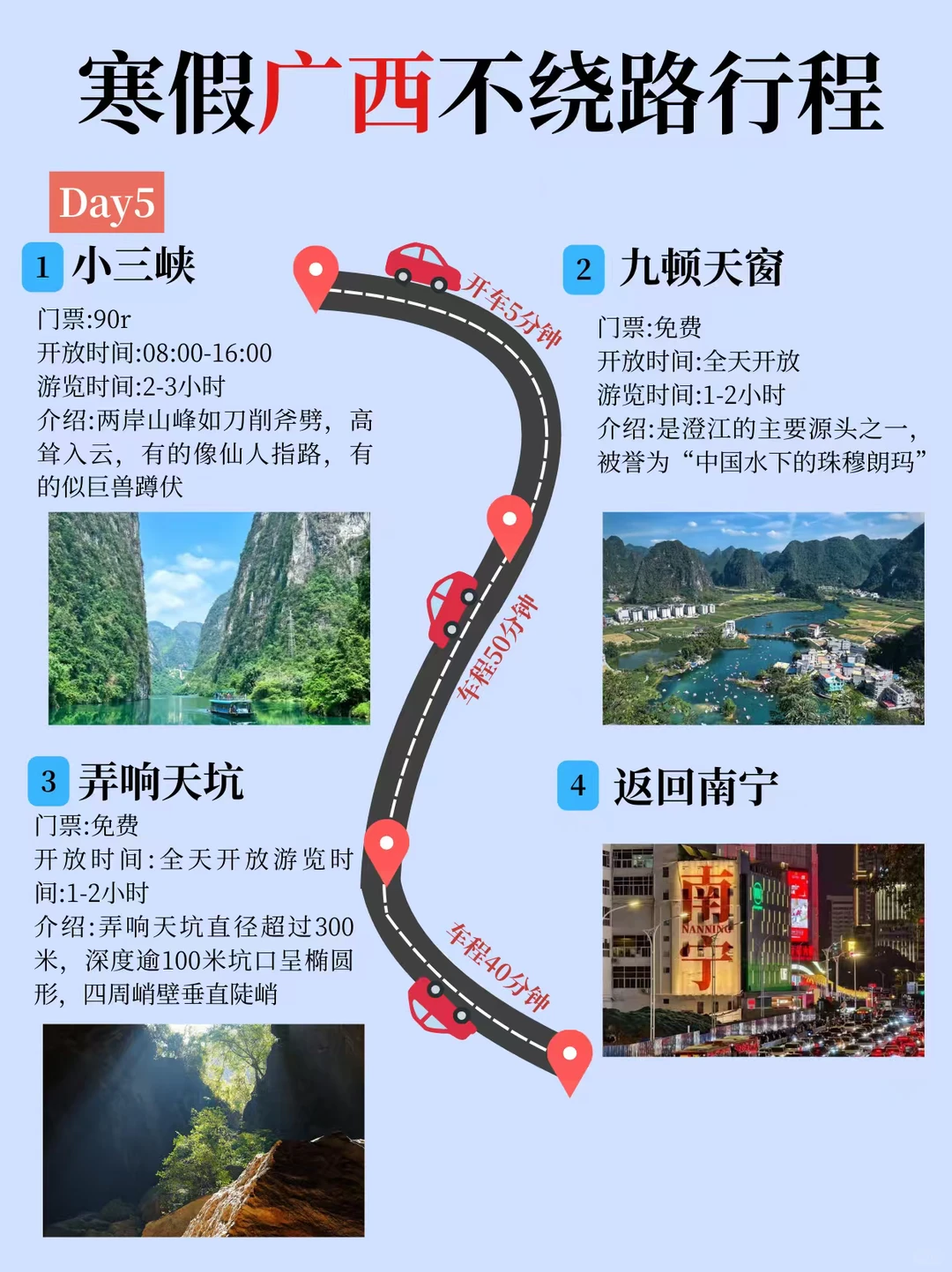 广西旅游懒人攻略，不爱做攻略的宝子快来看