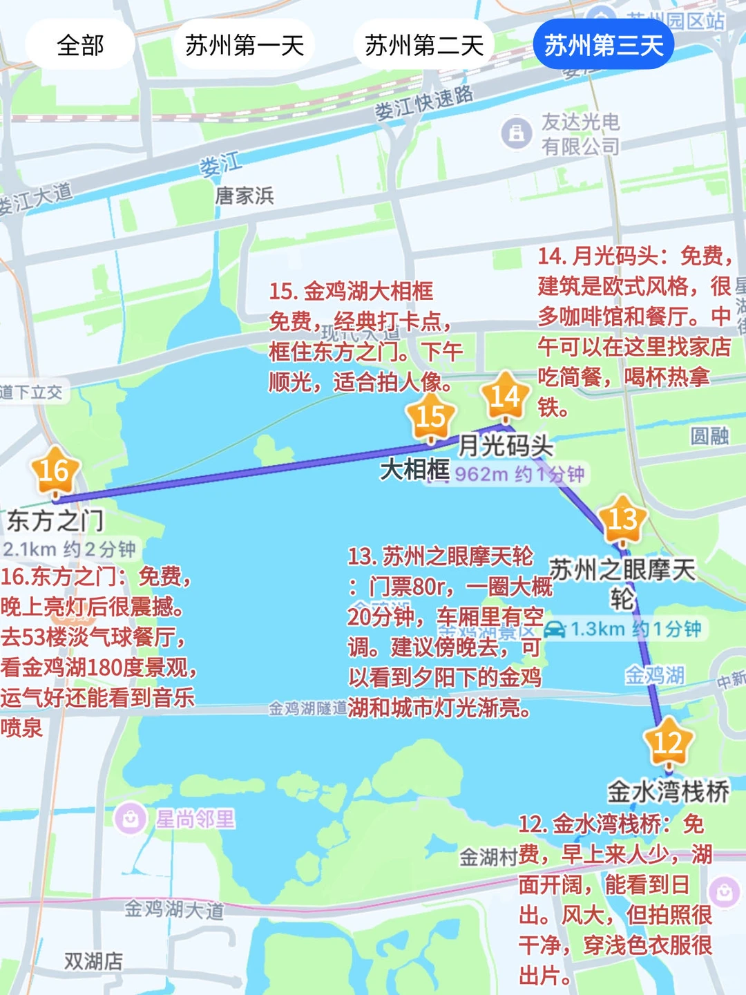 本J人对自己复盘的苏州攻略很满意~