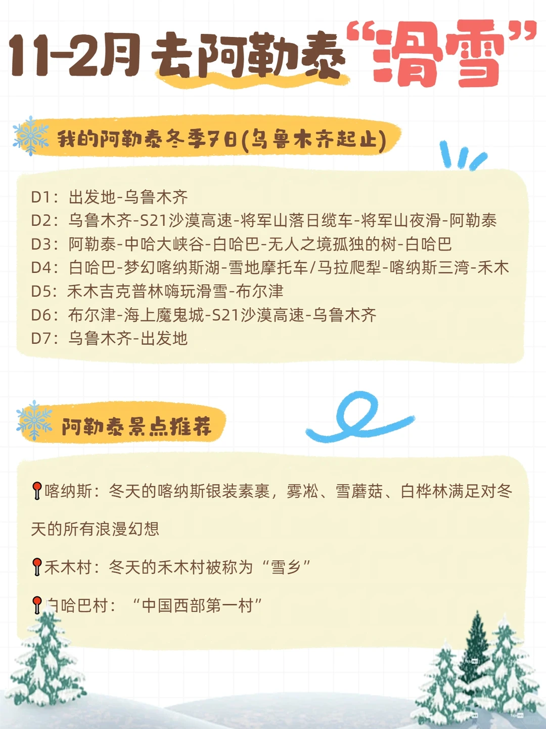 阿勒泰玩雪❄️11-2月去阿勒泰懒人攻略💯