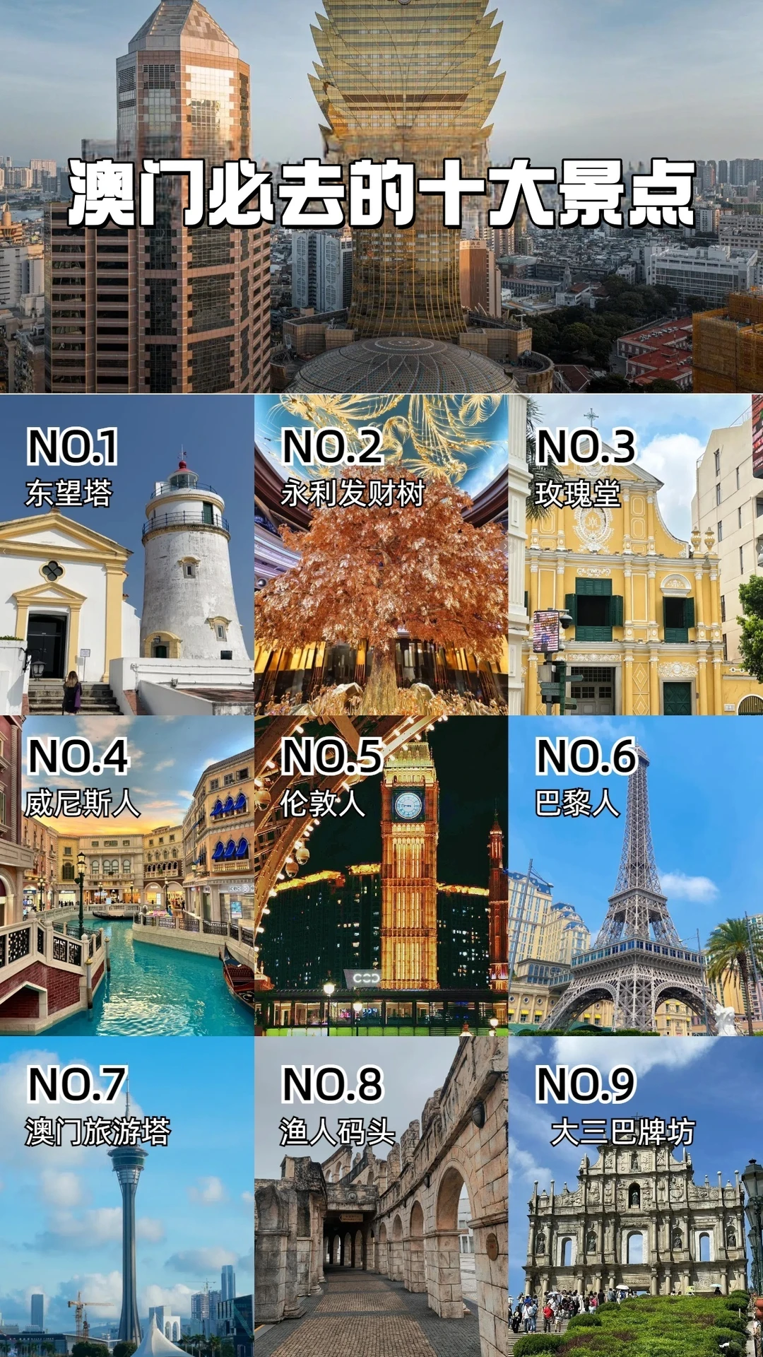 🌟【澳门十大必去景点】超全攻略来啦🌟