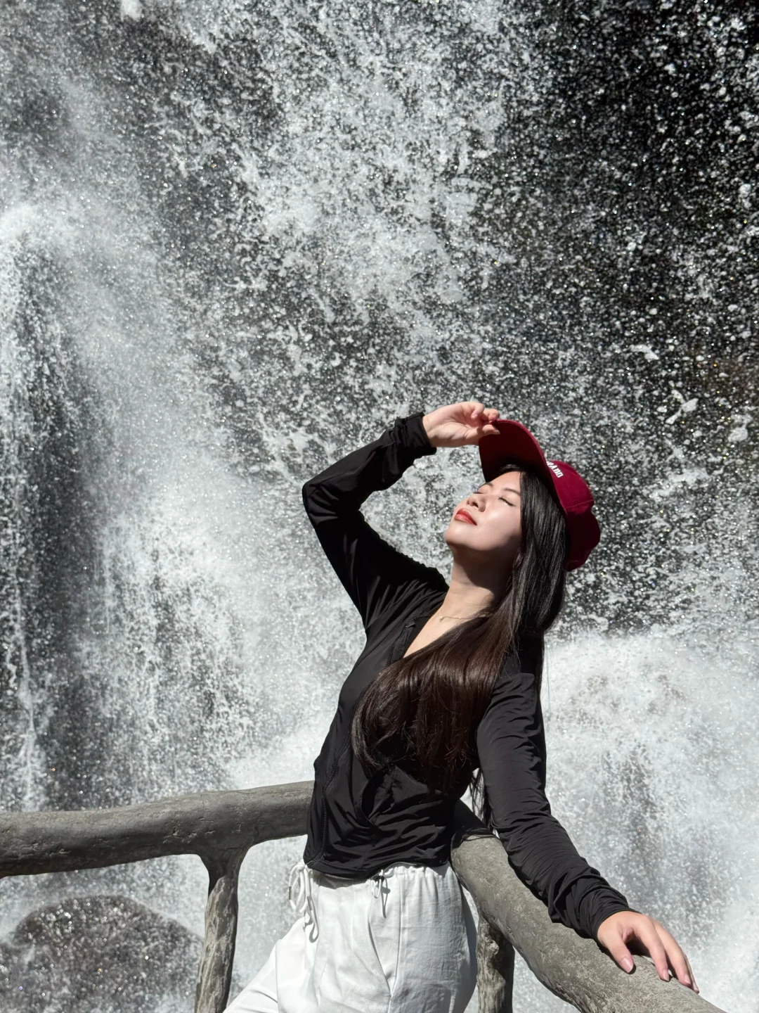 广州白水寨🌊在山上大口吸氧！！