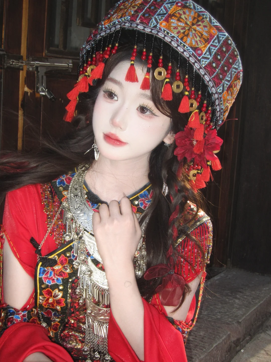 苗族写真｜红装银饰是苗疆的浪漫❤️