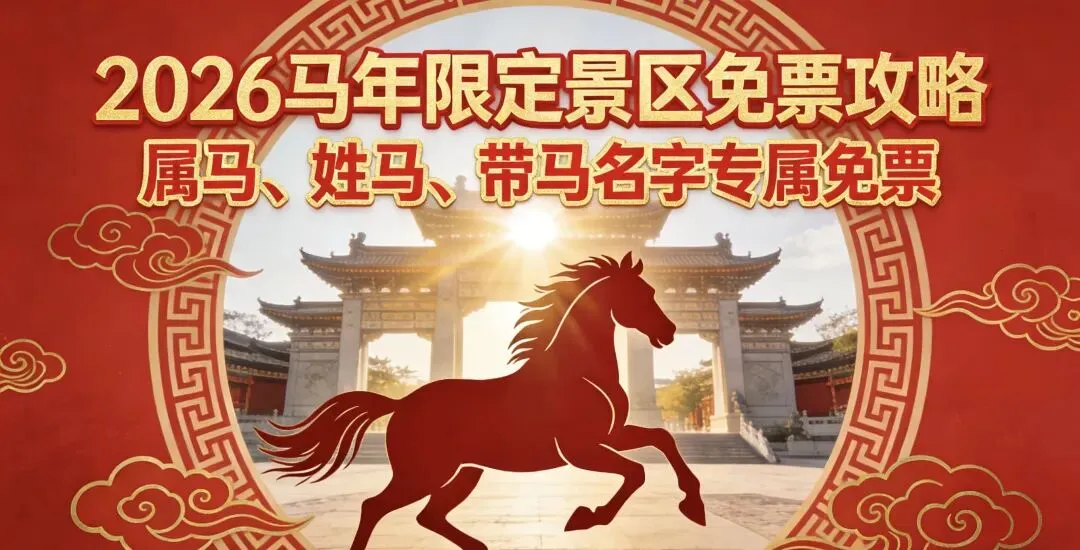 马年好事来啦!2026马年限定景区免票攻略(属马/姓马/名字带“马”专属)!