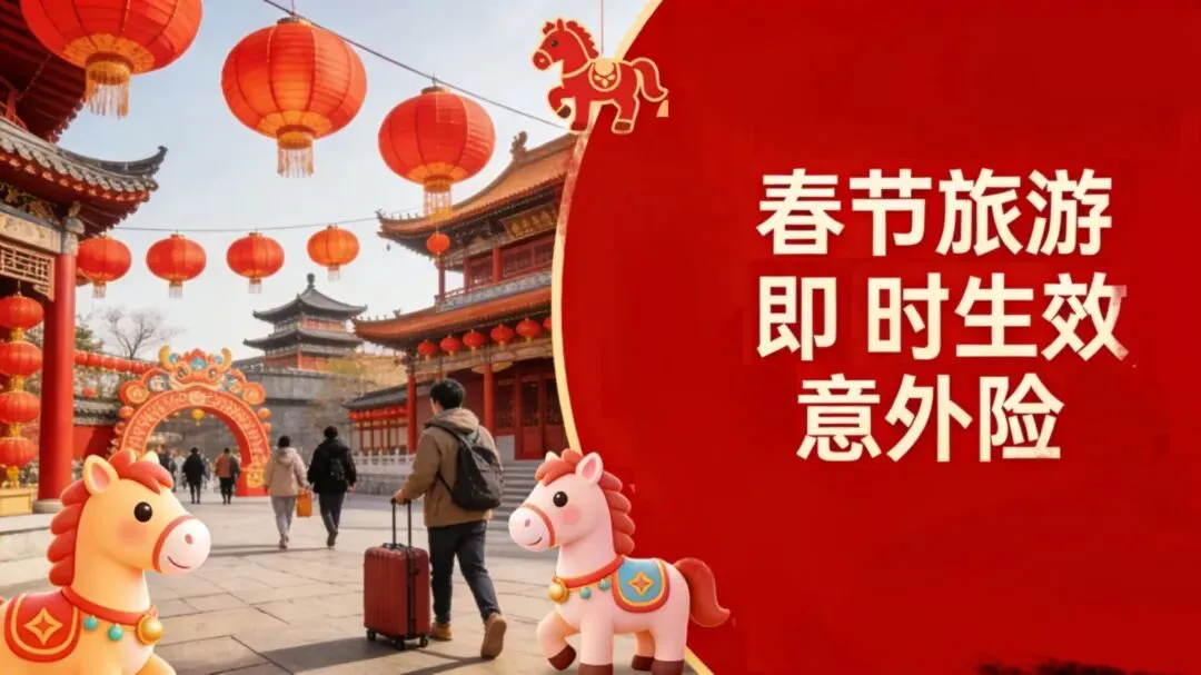 春节旅游即时生效意外险(小程序“挚有云服”编号ZY268)