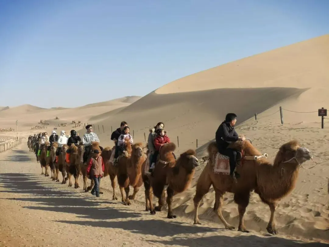 鸣沙山月牙泉景区2026年游客接待单日首次破万