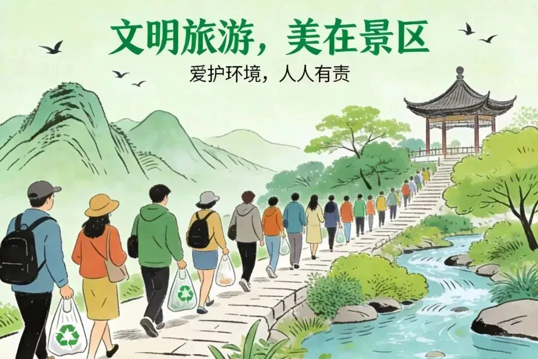 【文明旅游 正面引导】做风景的守护者,让文明同行