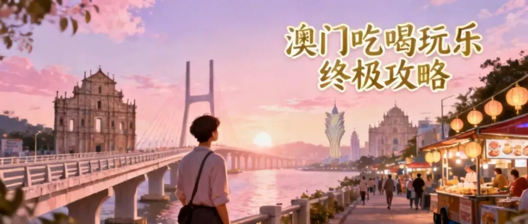 澳门旅游攻略|第一日 港珠澳大桥直达+大三巴夜游+免费发财车避坑