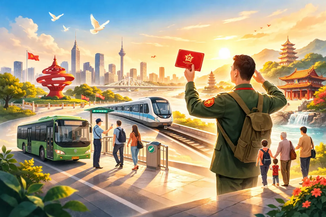 免费乘车、免费进景区!多地退役军人“两免政策”升级!