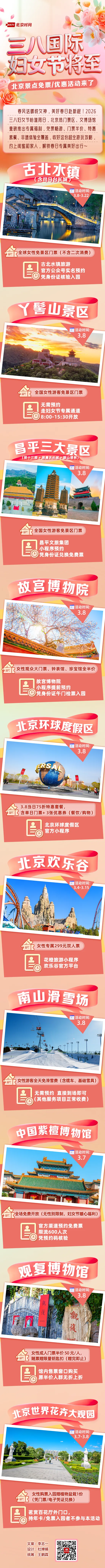 三八节游北京,故宫等景点有优惠!