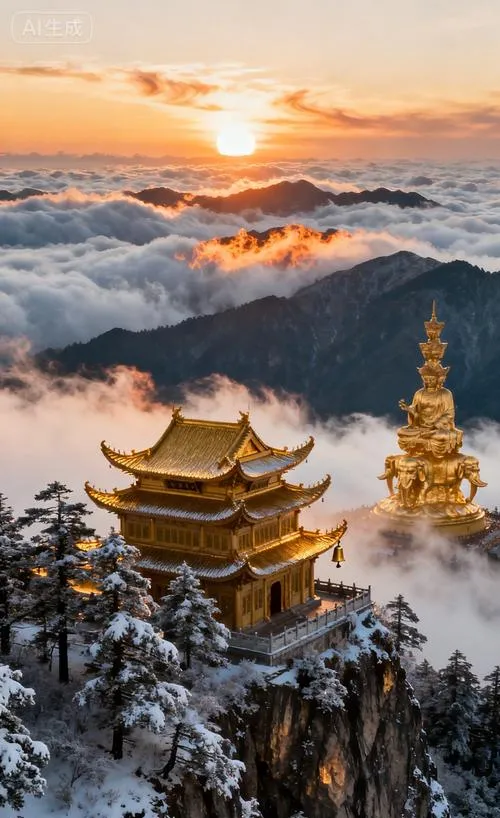 四川乐山著名的旅游景点——峨眉山