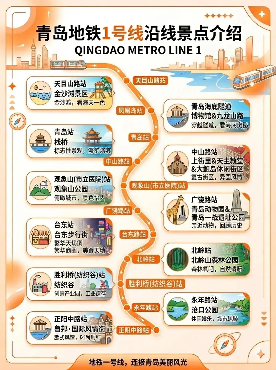 青岛地铁游玩全攻略 逛遍90%景点️