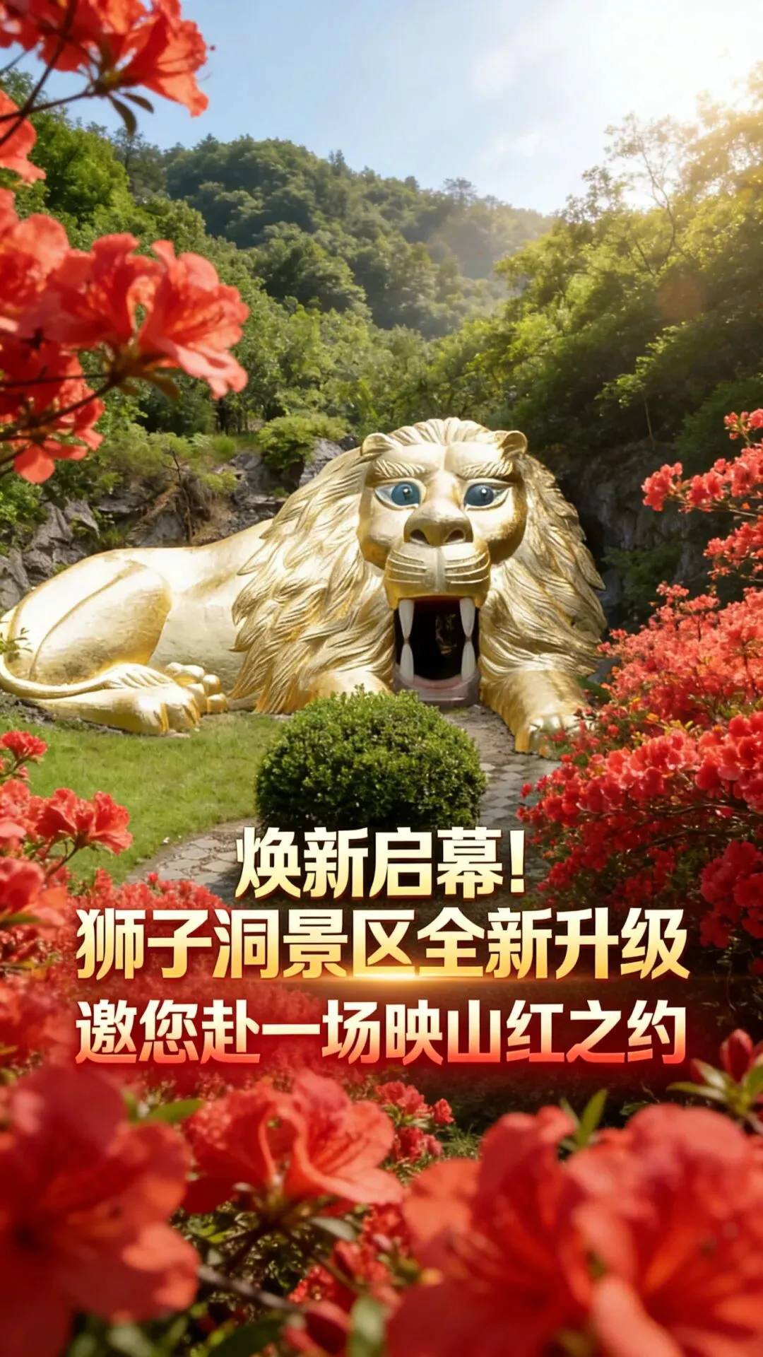 全新升级!狮子洞景区邀您赴一场映山红之约