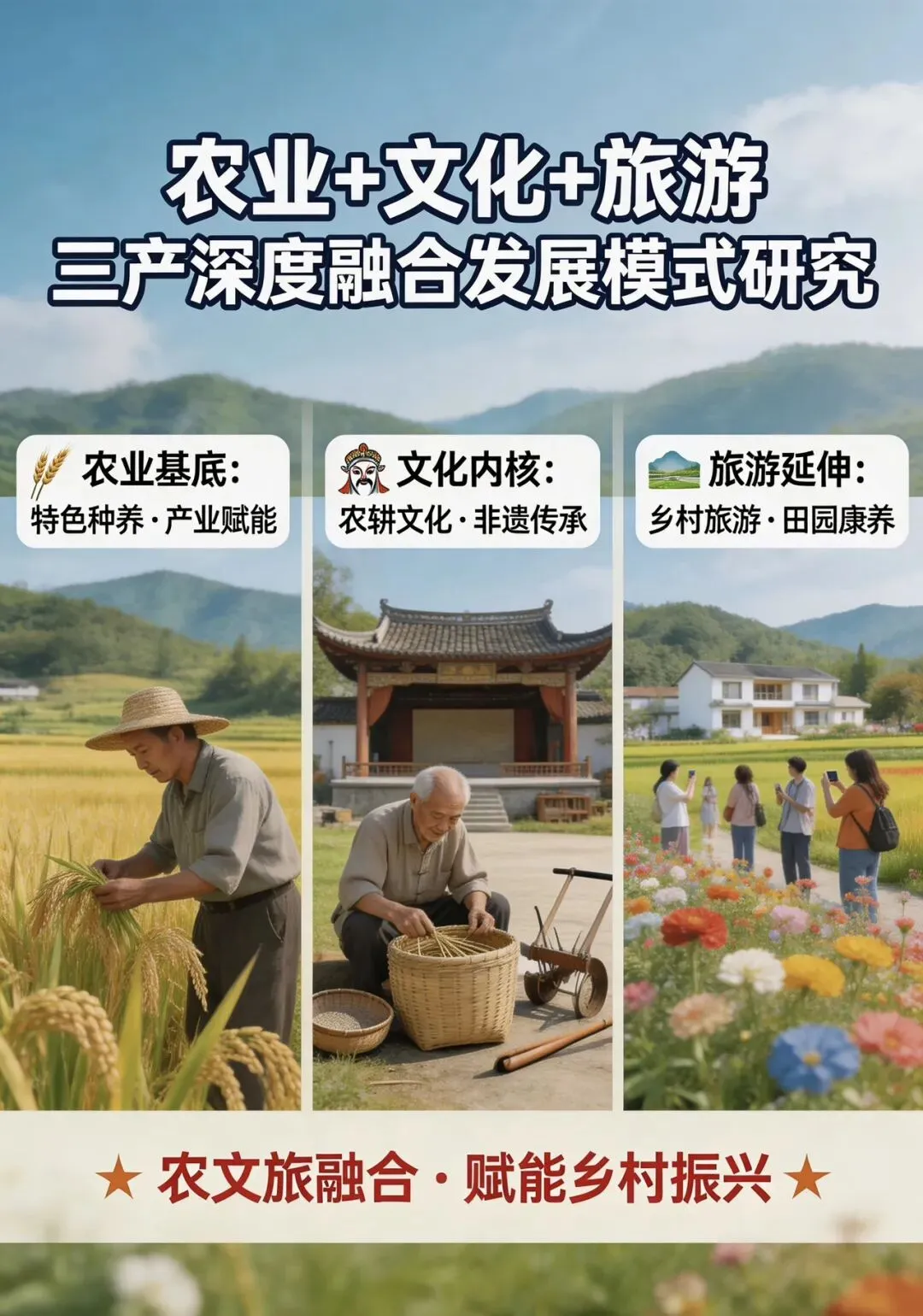 农业、文化、旅游三产深度融合发展模式研究