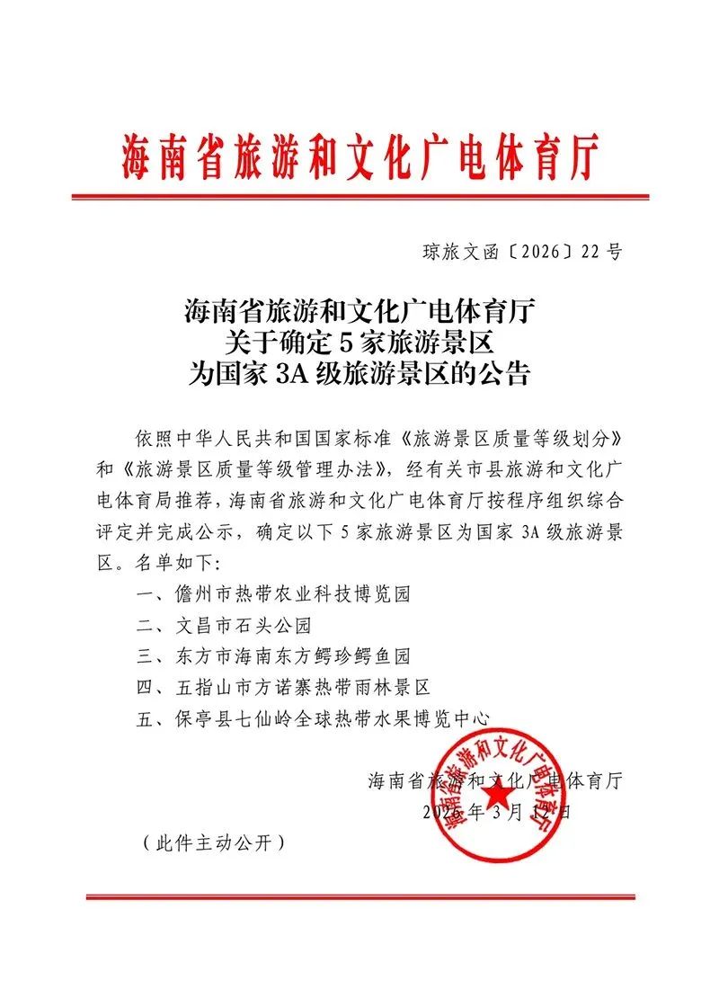 海南东方鳄珍鳄鱼园获评国家 3A 级旅游景区